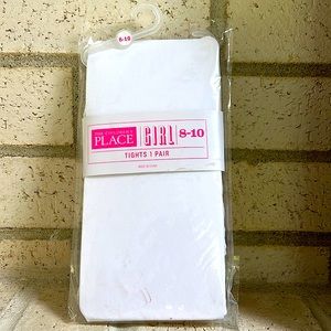 The Children’s Place Girl White Tights (8-10)